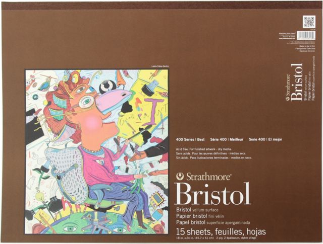 BRISTOL 2PLY VEL 18X24TB 15SH