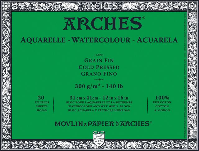 ARCHES W/C BL 140CP 20SH 12X16