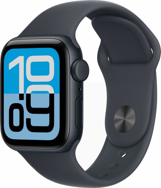 Apple Watch SE 3 GPS + Cellular 44mm Midnight Aluminum Case with Midnight Sport Band - M/L